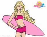 Barbie con tabla de surf