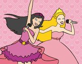 Barbie y la princesa cantando