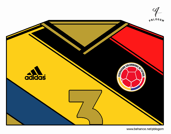 Camiseta del mundial de fútbol 2014 de Colombia