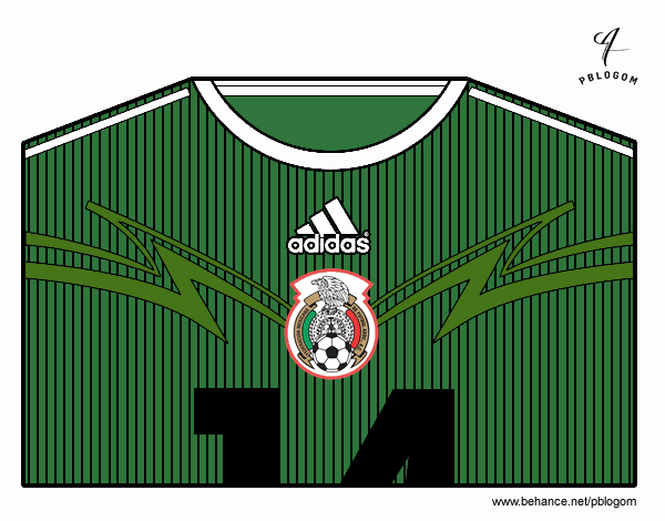 Camiseta del mundial de fútbol 2014 de México