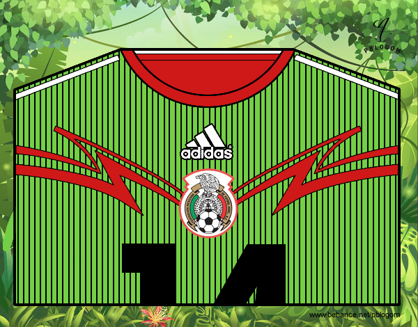 Camiseta del mundial de fútbol 2014 de México