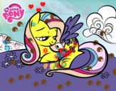 Fluttershy con un conejito