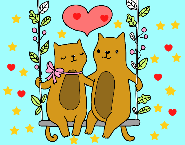 Gatitos enamorados