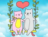 Gatitos enamorados