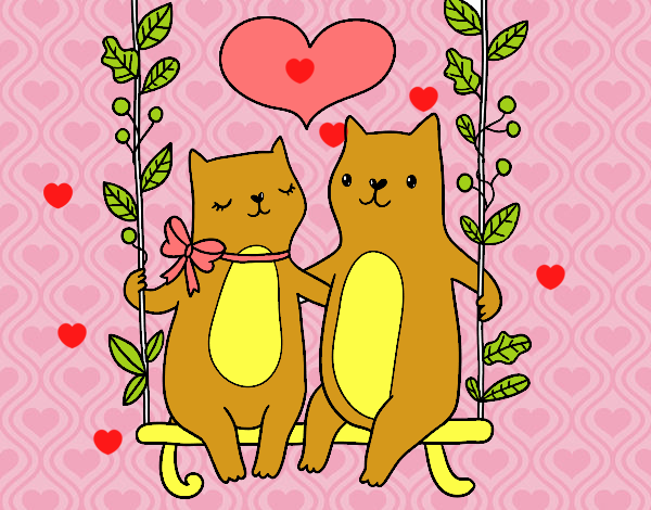 Gatitos enamorados