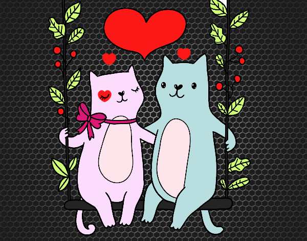 Gatitos enamorados