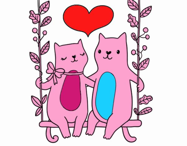 Gatitos enamorados