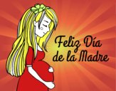 Mamá embarazada en el día de la madre