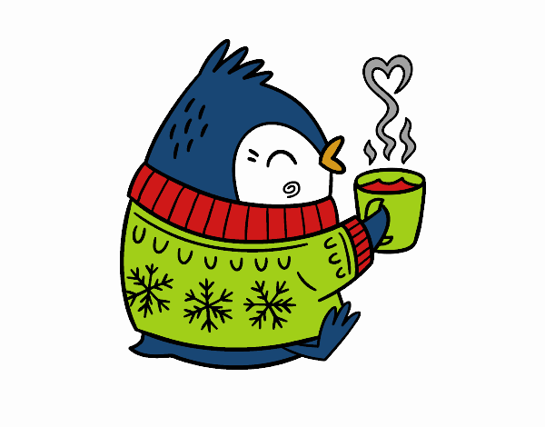 Pajarito tomando un té