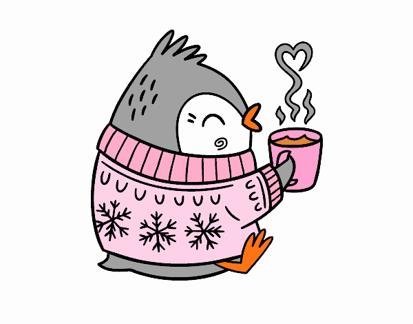 Pajarito tomando un té