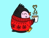 Pajarito tomando un té