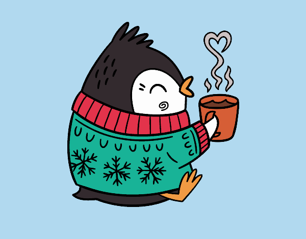 Pajarito tomando un té