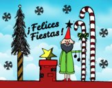 Postal Felices Fiestas