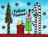 Postal Felices Fiestas