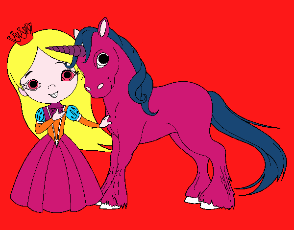 Princesa y unicornio