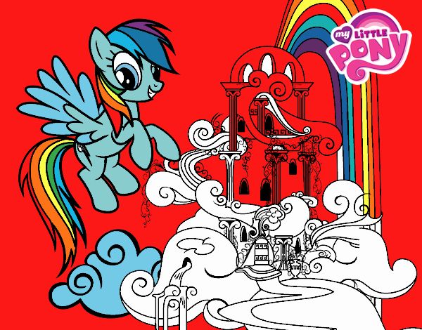 Rainbow Dash en su palacio