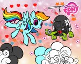 Rainbow Dash y la tortuga tanque