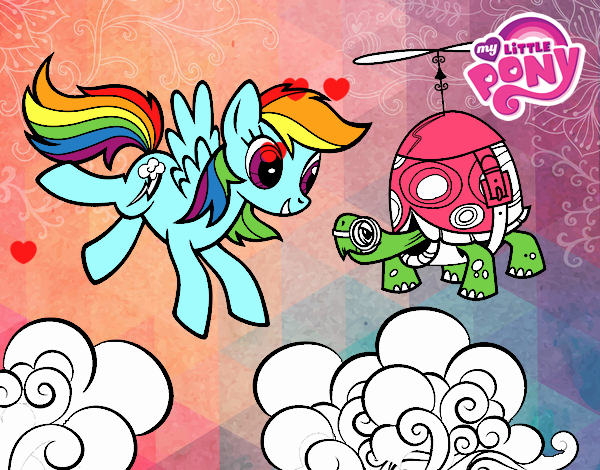 Rainbow Dash y la tortuga tanque