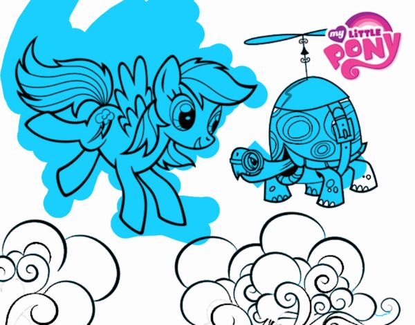 Rainbow Dash y la tortuga tanque