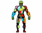 Robot luchador de espaldas