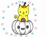 Un gatito de Halloween