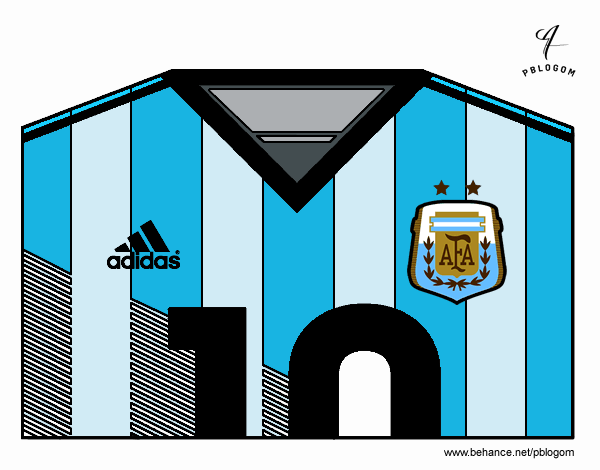 Camiseta del mundial de fútbol 2014 de Argentina