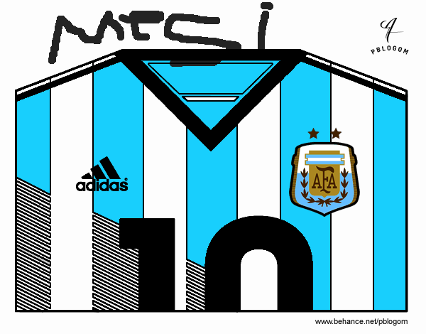 Camiseta del mundial de fútbol 2014 de Argentina