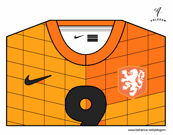 Camiseta del mundial de fútbol 2014 de Holanda