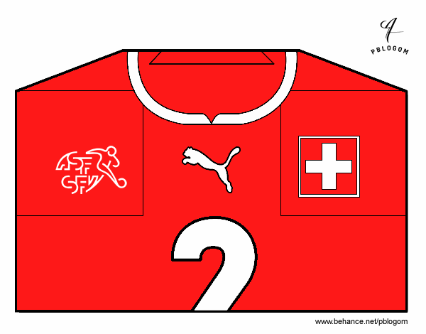 Camiseta del mundial de fútbol 2014 de Suiza