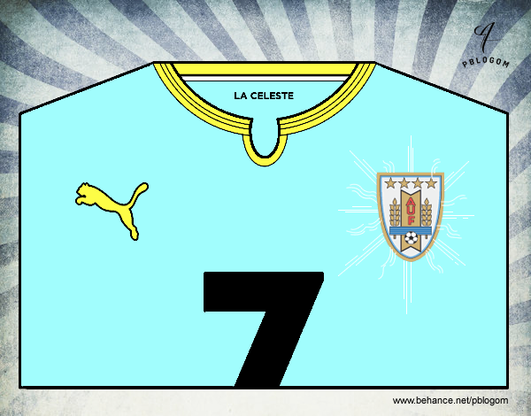 Camiseta del mundial de fútbol 2014 de Uruguay