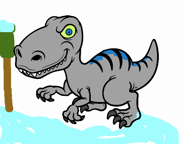 Dibujo de Dinosaurio velociraptor pintado por en  el día  21-12-22 a las 01:36:20. Imprime, pinta o colorea tus propios dibujos!