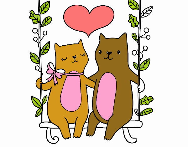 Gatitos enamorados