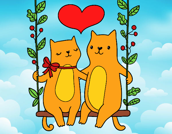 Gatitos enamorados