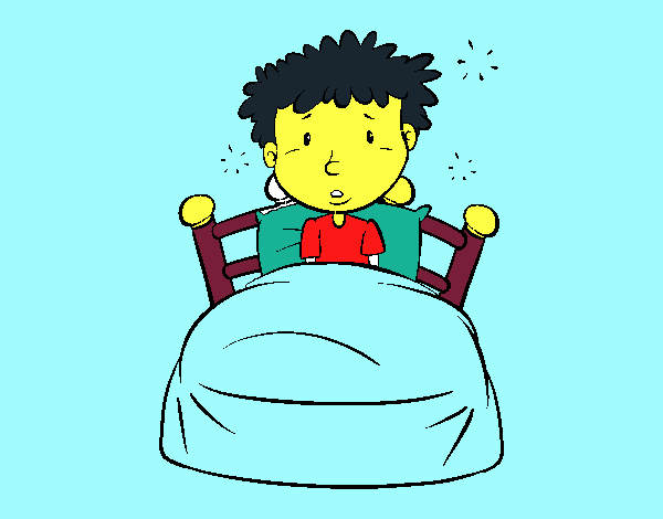 Niño en la cama