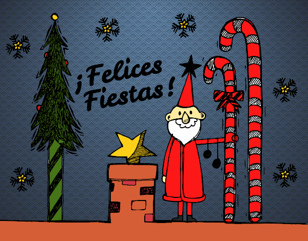 Postal Felices Fiestas