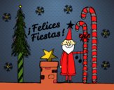 Postal Felices Fiestas