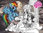 Rainbow Dash en su palacio