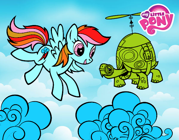 Rainbow Dash y la tortuga tanque