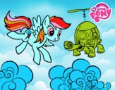 Rainbow Dash y la tortuga tanque