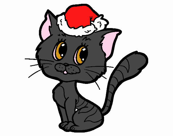 Un gato navideño