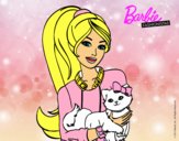 Barbie con su linda gatita