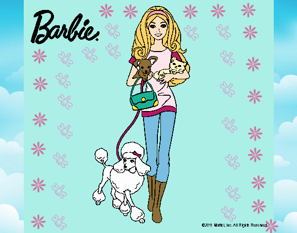 Barbie con sus mascotas