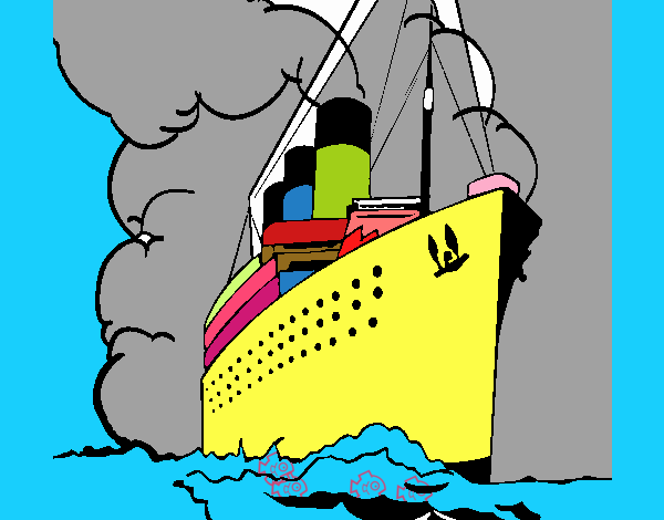 Dibujo de Barco de vapor pintado por Teseo en Dibujos.net el día 25-07-11 a  las 04:37:59. Imprime, pinta o colorea tus propios dibujos!