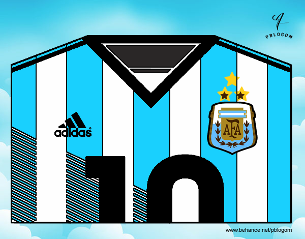 Camiseta del mundial de fútbol 2014 de Argentina