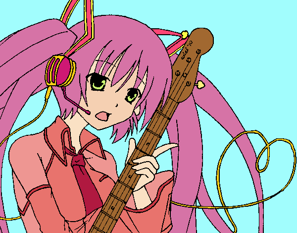 Miku con guitarra