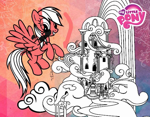 Rainbow Dash en su palacio