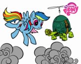 Rainbow Dash y la tortuga tanque