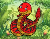 Una serpiente de cascabel