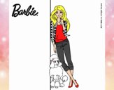 Barbie con cazadora de cuadros