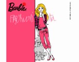 Barbie con cazadora de cuadros